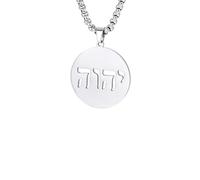 ZIAFRPN Collier hébreu juif Ancien nom de Dieu Yahweh Pendentif Bijoux