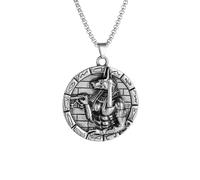 ZIAFRPN Collier Hommes, Ancien Dieu égyptien Anubis Statue Pendentif Collier pour Hommes et Femmes Vintage Pharaon Amulette Bijoux Accessoires