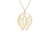 ZIAFRPN Collier Hommes, Bougie créative Ligne Creuse Colliers pour Femmes Tour de Cou Mode Bijoux Féminins Gi