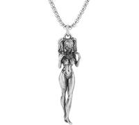 ZIAFRPN Collier Hommes Classique Nue déesse Pendentif Mode Argent Couleur déesse Pendentif Collier Hommes et Femmes personnalité Charme Tentation Cadeau Meilleurs Cadeaux