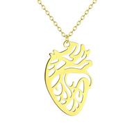 ZIAFRPN Collier Hommes, Coeur délicat Ligne Creuse Femmes Lucky Bijoux Pendentif Chaîne Hommes Ras de Cou Bijoux Médecin Cadeau