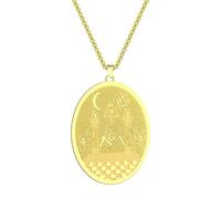 ZIAFRPN Collier Hommes,Franc-maçonnerie Symbole Mason Punk Hommes Ras de Cou Amulette Bijoux Pendentif Twin Pillars Boaz Et Jachin Collier pour Femmes