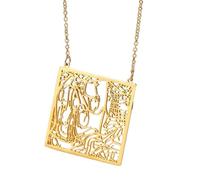 ZIAFRPN Collier Hommes, Jérusalem Carte de la Ville Israël Voyage juif Hébreu Star David Pessah Accessoires Pendentif Colliers en