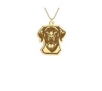ZIAFRPN Collier Hommes, Smile Golden Retriever Pet Dog Collier pour Femmes Hommes Punk Bijoux Cadeaux Chaîne Collier Ras de Cou Collier Mujer