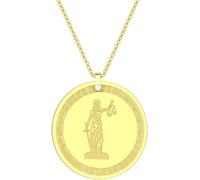 ZIAFRPN Collier Hommes,Thémis Titanesse de la Loi Divine et de l’Ordre Amulette Pendentif Collier Femmes Cadeau Bijoux