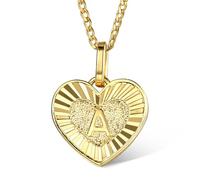 ZIAFRPN Collier Initiale A-Z Lettres Collier Coeur en Forme Amour Charme Alphabet Pendentif pour Femmes Filles Nom Unique Bijoux Cadeaux Mode