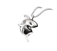 ZIAFRPN Collier Nouveau Créatif À La Mode Dominateur Petit Requin Pendentif Collier Punk Hip Hop Hommes Accessoires Boîte de Nuit Bijoux Mode