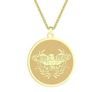 ZIAFRPN Collier Pendentif Aigle Grec Porte-Bonheur pour Hommes Femmes Empire Romain breloque Cou chaîne Esprit Totem Bijoux