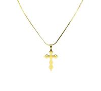 ZIAFRPN Collier Pendentif Croix Vintage pour Femmes Hommes Acier Inoxydable Couleur Or Religion chaîne Collier juif 8229-QKC