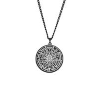 ZIAFRPN Collier Pendentif Hip Hop Tendance Homme Premier Symbole Médaillon Vintage Boussole Homme Femme Collier Bijoux