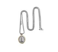 ZIAFRPN Collier Pendentif médaille de Style Vintage pour Hommes Femmes église Porter prière Bijoux amulette Cadeau