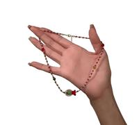 ZIAFRPN Collier Pendentif Poisson Perle Fait à la Main Bijoux Style Bohème Perles Forme de Poisson Design pour Les Femmes