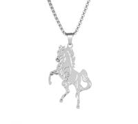 ZIAFRPN Collier Pendentif rétro Animal Cheval pour Hommes et Femmes personnalité Punk Mode Hip hop Cool Bijoux Cadeau