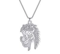 ZIAFRPN Collier Pendentif tête de Loup pour Femmes Hommes Bijoux Accessoires Mignon Collier chaîne de Cou Cadeau Cadeau