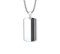 ZIAFRPN Collier pour Homme, Collier Pendentif Dog Tag pour Homme, Colliers géométriques Dogtag Cadeau pour Lui, Bijoux Mode