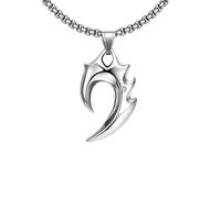 ZIAFRPN Collier pour Hommes, Colliers en Forme de dent de Loup pour Hommes, Collier Pendentif d’Animaux Rock Punk avec Pierre, fête d’Anniversaire de la Saint-Valentin, Cadeaux de Mode