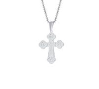 ZIAFRPN Collier pour Hommes, Croix Crucifix, Colliers pour Hommes, Bijoux, Pendentif Russe Oriental Saint-Nicolas, Cadeaux de prière, Mode