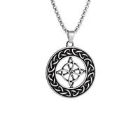 ZIAFRPN Collier ras de cou collier gothique chaîne Sorcière celtique Noeud Collier Quart Age Amulette Mythologie nordique Pendentif Accessoires pour hommes et femmes Pull Chaîne amitié