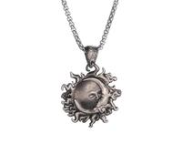 ZIAFRPN Collier Rétro Créatif Soleil Dieu Baisses Lune Déesse Collier Pendentif Beau Romantique Amour Anniversaire Bijoux Cadeau pour Votre Petite Amie Mode