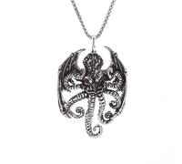 ZIAFRPN Collier Rétro Punk Cthulhu Mythos Octopus Kraken Pendentif Animal Monster Collier pour Hommes Punk Hip Hop Party Bijoux Mode