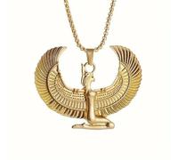 ZIAFRPN Collier Rétro Punk Style Égypte Ancienne Isis Ailes Horus Aigle Pendentif Mode Hommes et Femmes Collier Mode