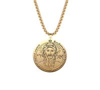 ZIAFRPN Collier Salomon Le Premier Pentacle du Soleil Symbole Jupiter Sceau Pendentif Colliers Amulette Bijoux Cadeau