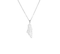 ZIAFRPN Collier Script Évidé pour Femmes Hommes Palestine Israël Carte Pendentif Judaïsme Amulette Bijoux