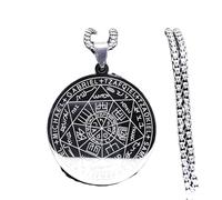 ZIAFRPN Collier Sept s Amulette Colliers Hommes Sceau de Talisman Protection Bijoux Collier Hombre Mode