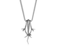 ZIAFRPN Collier Serpent Vintage à Trois têtes pour Hommes Punk Animal Pendentif Unique Gothique Bijoux Cadeaux