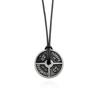 ZIAFRPN Collier Vintage Punk Haltérophilie Plaques Haltère Haltère Pendentif Collier Mode Tendance Hommes Fitness Gym Sports Bijoux Cadeau Mode