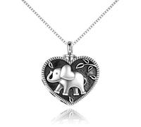 ZIAFRPN Colliers d’Urnes de Mode pour Cendres, crémation pour Humains/Animaux de Compagnie, Urnes d’éléphant pour Cendres humaines, Pendentif