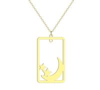 ZIAFRPN Colliers pour Hommes amitié Collier Céleste Délicat Collier Femme Femmes Astrologie Lune Étoile Collier Cadeau de Fête