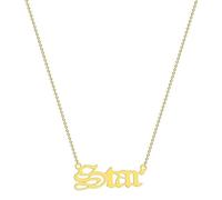 ZIAFRPN Colliers pour Hommes amitié Collier étoile Pendentif Collier pour Femmes Filles Ancienne Lettre Anglaise Collier Ras de Cou Briller comme Une étoile Superstar