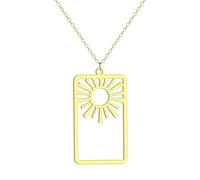 ZIAFRPN Colliers pour Hommes Collier de l’amitié Collier de Soleil délicat pour Les Femmes Bijoux de Tous Les Jours Collier Pendentif géométrique Cadeau