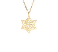 ZIAFRPN Colliers pour Hommes Collier de l’amitié en Filigrane Etoile de David Pendentif Collier Femmes Couleur Or Chaîne Clavicule Amulette Bijoux Juif Cadeau