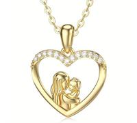 ZIAFRPN Colliers pour Hommes Collier de l’amitié Mère Fille/Mère Fils Collier Pendentif en Forme de Coeur pour Maman Thanksgiving Cadeau de vacancesdans Un Style de Niche