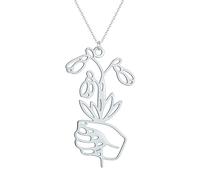 ZIAFRPN Colliers pour Hommes Collier de l’amitié Mois de Naissance Fleur Pendentif Collier Fleur de Naissance avec Collier à la Main Anniversaire Journée de Mor Cadeau pour Les Femmes