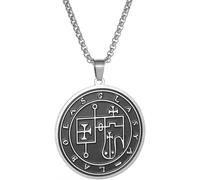 ZIAFRPN Colliers pour Hommes Collier de l’amitié Soixante-Douze piliers de Salomon Collier du Diable Pendentif Punk Gothique Bijoux Croix pour Hommes et Femmes