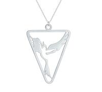 ZIAFRPN Colliers pour Hommes Collier de l’amitié Triangle avec Collier Pendentif Phoenix Femmes Art Moderne Bijoux Mignon Pendentif Collier
