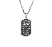 ZIAFRPN Coran Classique Allah Pendentif Collier pour Hommes Femmes à la Mode Arabe Ramadhan Bijoux
