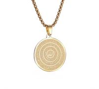 ZIAFRPN Couleur Or Musulman Coran Pendentif Collier Hommes Femmes Mode Foi Islam Bijoux Religieux Ramadan Cadeau félicitations Cadeaux