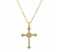 ZIAFRPN Croix Pendentif Collier Léger Luxe Ins Style Assorti Pour Les Femmes Simple Romantique Collier Chaîne Présent Premier Choix