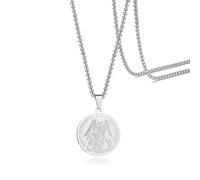 ZIAFRPN DÉFENDEZ-Nous dans LA Bataille Saint MÉDAILLE Pendentif INSPIRANT pour Hommes en Acier Inoxydable Saint Protect US NEKLACE 24INCH