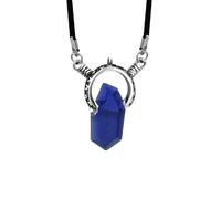 ZIAFRPN Dmc Devil May Cry 5 Dante Pendentif Collier Rouge Bleu gemme Cosplay Colliers Longue chaîne de Corde Cadeaux Vintage pour Les Hommes