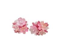 ZIAFRPN Dopamine résine Fleur grappe Boucles d’Oreilles pour Les Femmes Sweet Girl Polyvalent Riz Perle Boucle d’Oreille Navetteurs Mode Bijoux Cadeau