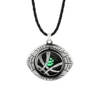 ZIAFRPN Dr Strange Collier Hommes Doctor Strange Infinity Time Stones Oeil d’Agamotto Collier Rotatif