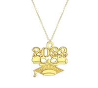 ZIAFRPN Élégant 2022 Graduation Souvenir Pendentif Collier pour Femmes Filles Bachelor Cap Charm Chain Étudiant Graduation Bijoux