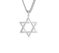 ZIAFRPN Étoile de David Collier Magen Juif Amulette Pendentifs Collier Bijoux