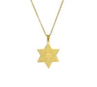 ZIAFRPN Étoile juive de David Chai Symbole Collier judaïsme hexagramme Pendentif Kabbale Protection amulette Bijoux