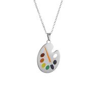 ZIAFRPN Européen et américain Style Dessin animé Pendentif marqueur Stylo Peinture Version Pigment Version créative Collier Femme Bijoux